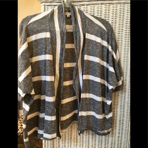 Striped T-shirt cardigan